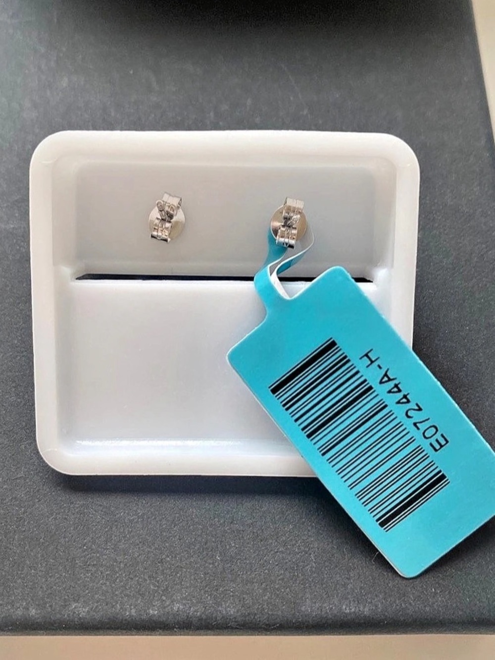 Sterling Silver Opal Stud Earrings - Picture 5 of 6